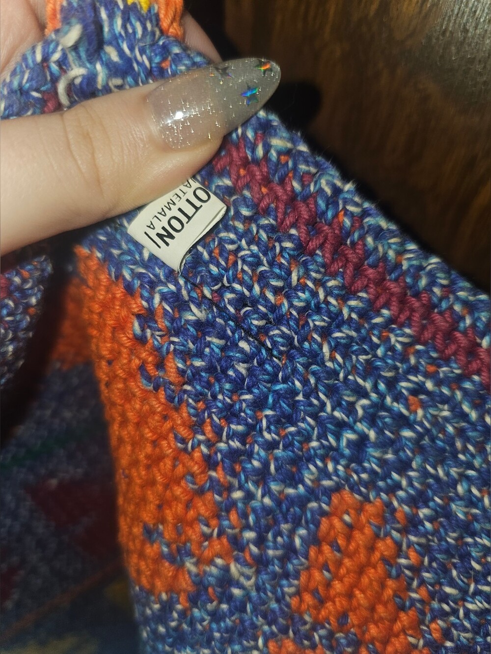 Hand Made Knitted Guatemalan Bag - Picture 6 of 6